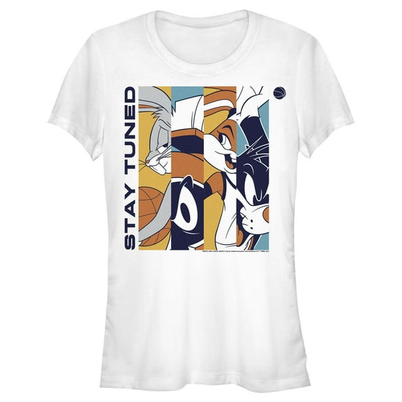 Junior's Space Jam: A New Legacy Stay Tuned Panels  Graphic Tee White 2X Large