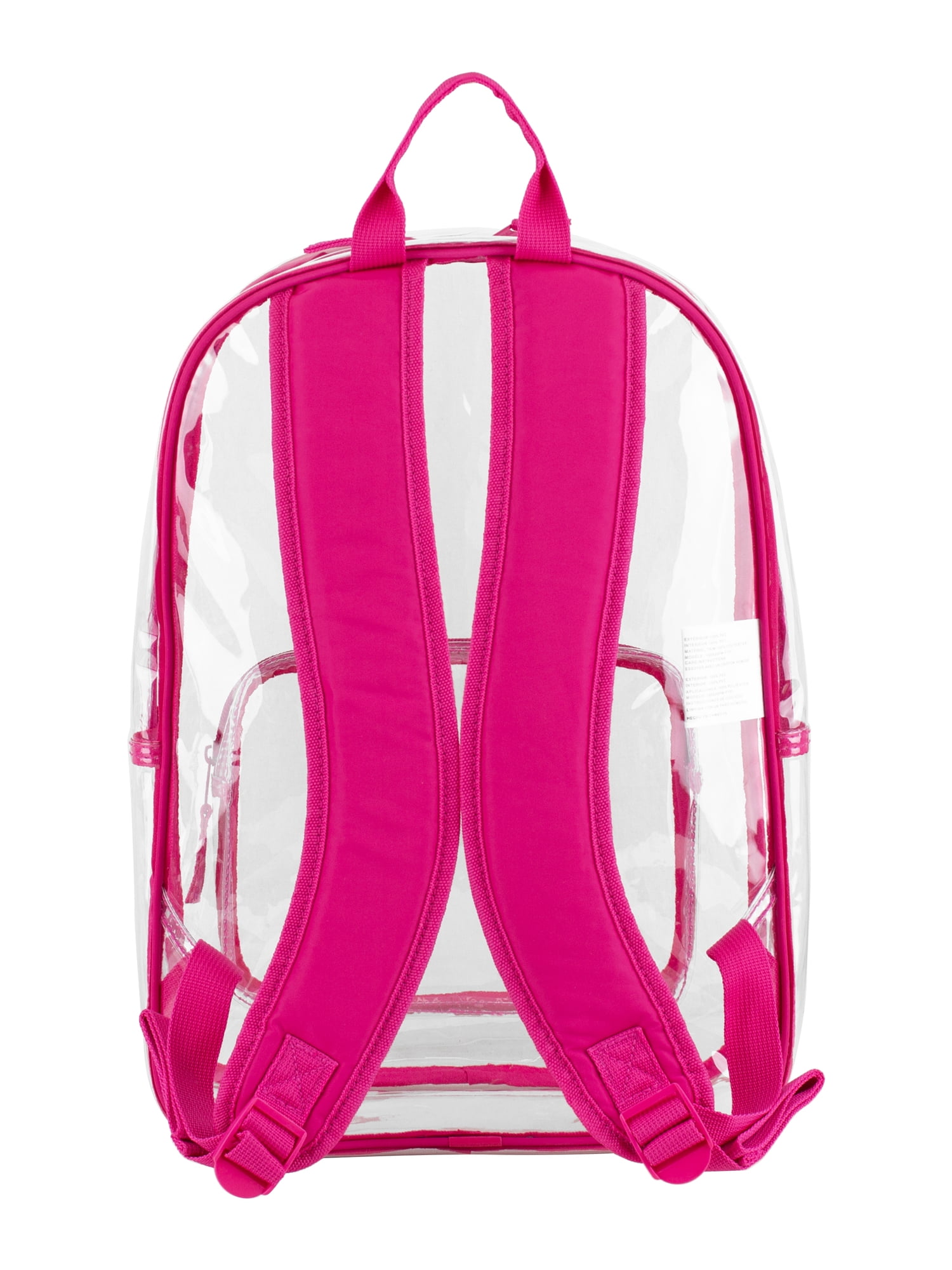 Eastsport Unisex Spark Clear 16" Backpack, Fiery Pink
