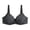 A-Black277, variant on Womens Minimizer Bra Floral Print Smooth Shaping Bra Unpadded Side Support Underwire Adjustable Strap Daily Comfort Bra