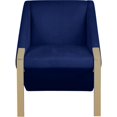 thumbnail image 3 of Meridian Furniture Rivet Contemporary Velvet Accent Chair in Navy, 3 of 6