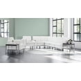 thumbnail image 3 of Wall Street Armless Chair White Faux Leather, 3 of 6