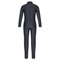 thumbnail image 5 of Haitryli Kids Girls Unitard Full Body Long Sleeve One Piece Ballet Dance Gymnastics Leotard Dancewear Dark Grey 9-10, 5 of 7