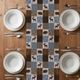 thumbnail image 6 of Blue Checkered Cabin Table Runner - 72 Inch Long, Kitchen Dining Table Runner Dresser Scarves, Farmhouse Forest Brown Buffalo Plaid Farmhouse Decor for Coffee Tables Wedding Party Banquet, 6 of 8