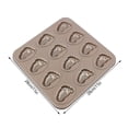 thumbnail image 1 of Molde para pasteles forma de pie linda 12 rejillas Bandeja para hornear pasteles DIY Molde antiadherente para hornear pasteles con alta resistencia resistencia al desgaste para ANGGREK Otros, 1 of 8