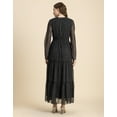 thumbnail image 4 of Moomaya Printed Flared Maxi Dress For Women, V-Neck Long Sleeve, Chiffon Maxi Dress, 4 of 9