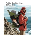 thumbnail image 2 of Mochila portabebés Bersey para niños pequeños, senderismo, color verde militar, 2 of 8