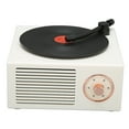 thumbnail image 4 of Vinyl Record Player Style  Speaker, Transparent Sound 3 Input Modes ABS Mini  Speaker  For Young People For Party White, 4 of 8