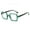 Green, variant on Mens White Brown Personalized Oversized Square Reading Glasses Womens Spring Hinge Blue Light Blocking Readers +3.00