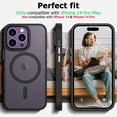 thumbnail image 2 of Magnetic Case for iPhone 14 Pro Max Case, [Compatible with MagSafe] [Military Grade Proof Protection] Slim Thin Translucent Matte Case for iPhone 14 Pro Max (Black), 2 of 15