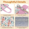 thumbnail image 4 of Pioneer Flower Floral Print Pattern Insulated Lunch Bag for Women & Adults,Large Portable Soft Cooler Lunch Bag,Thermal Food Storage Tote with Pearl Cotton,8.66L,8.75x5.75x9.5 Inch, 4 of 6