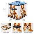 thumbnail image 3 of Pixel Dog Toy Storage Baskets, Foldable with Handle, 10.8"x10.5"x10.6", Large Capacity - Storage Bins for Clothes, 3 of 6