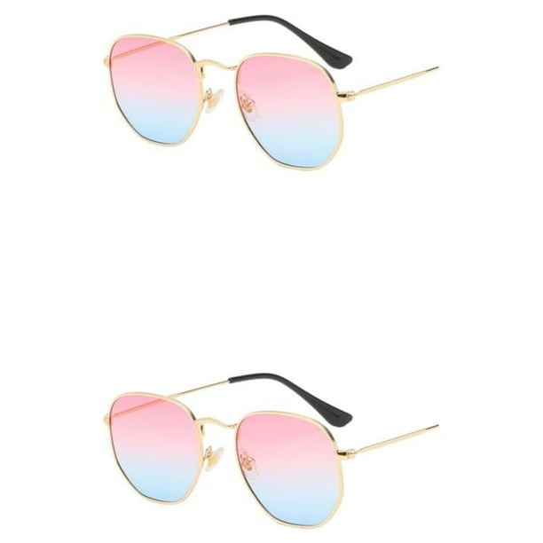 Minnieouse PC Hexagono Hombres Mujeres Gafas de sol Moda Proteccion Materiales comodos Gafas de sol polarizadas Type2 NO2 Bodega Aurrera en linea