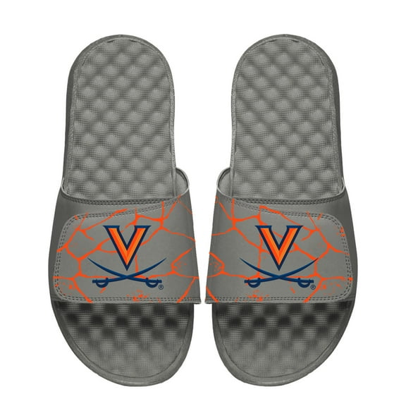 Unisex ISlide Gray Virginia Cavaliers Shattered Slide Sandals