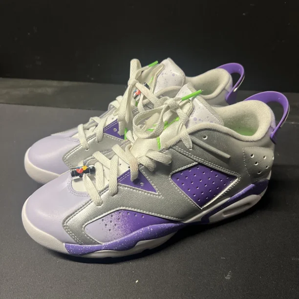 $219 Jo r-dan Retro 6 G NRG U23 Men's Metallic Silver/Oxygen Purple FD0205 Sz 9.5