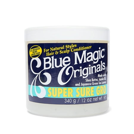 Blue Magic Originals Super Sure Gro  12 oz.  Split Ends  All Hair Types  Moisturizing