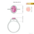 thumbnail image 4 of Angara Rings - Natural 1.9 ct Pink Sapphire Halo Ring with Diamonds in 14K White Gold for Women (Size-9x7mm) | September Birthstone Jewelry, Birthday, Anniversary, Jewelry Gift for Women, 4 of 8