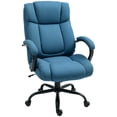 thumbnail image 2 of Vinsetto High Back Big and Tall Executive Office Chair 485lbs with Wide Seat Computer Desk Chair with Linen Fabric Swivel Wheels Blue, 2 of 9