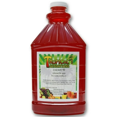 Cherry Frozen Smoothie Drink Mix, Tropical Sensations, 1 bottle (64 oz.) 4 1 Concentrate