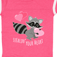 thumbnail image 4 of Inktastic Stealin' Your Heart Cute Raccoon Boys or Girls Baby Bodysuit, 4 of 5