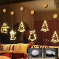 thumbnail image 2 of AMERTEER Christmas Suction Cup Light Window Backdrop Decoration LED String Light For Indoor Home Bedroom Wedding Party New Year, 2 of 13