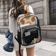 thumbnail image 6 of PVC Transparent Backpacks Clear Backpack for Travel and Outings Repeating Sun Pattern, 6 of 7