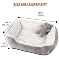thumbnail image 3 of Cama para Perros Cojín Relajante para Perros De Cintura Media Cama para Gatos Lavable Cojín para Gatos Indestructible Cama para Gatos De Felpa Gris 56 * 46 * 17 Cm, 3 of 4