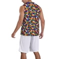 thumbnail image 2 of Naloa Bowling Colorful Basketball Jersey Reversible Men's Mesh Athletic Sports Shirts Training Practice S-4XLXX-Large, 2 of 6