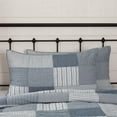 thumbnail image 4 of VHC Brands Sawyer Mill Patchwork Chambray Farmhouse Pillow Sham, King, 4 of 4