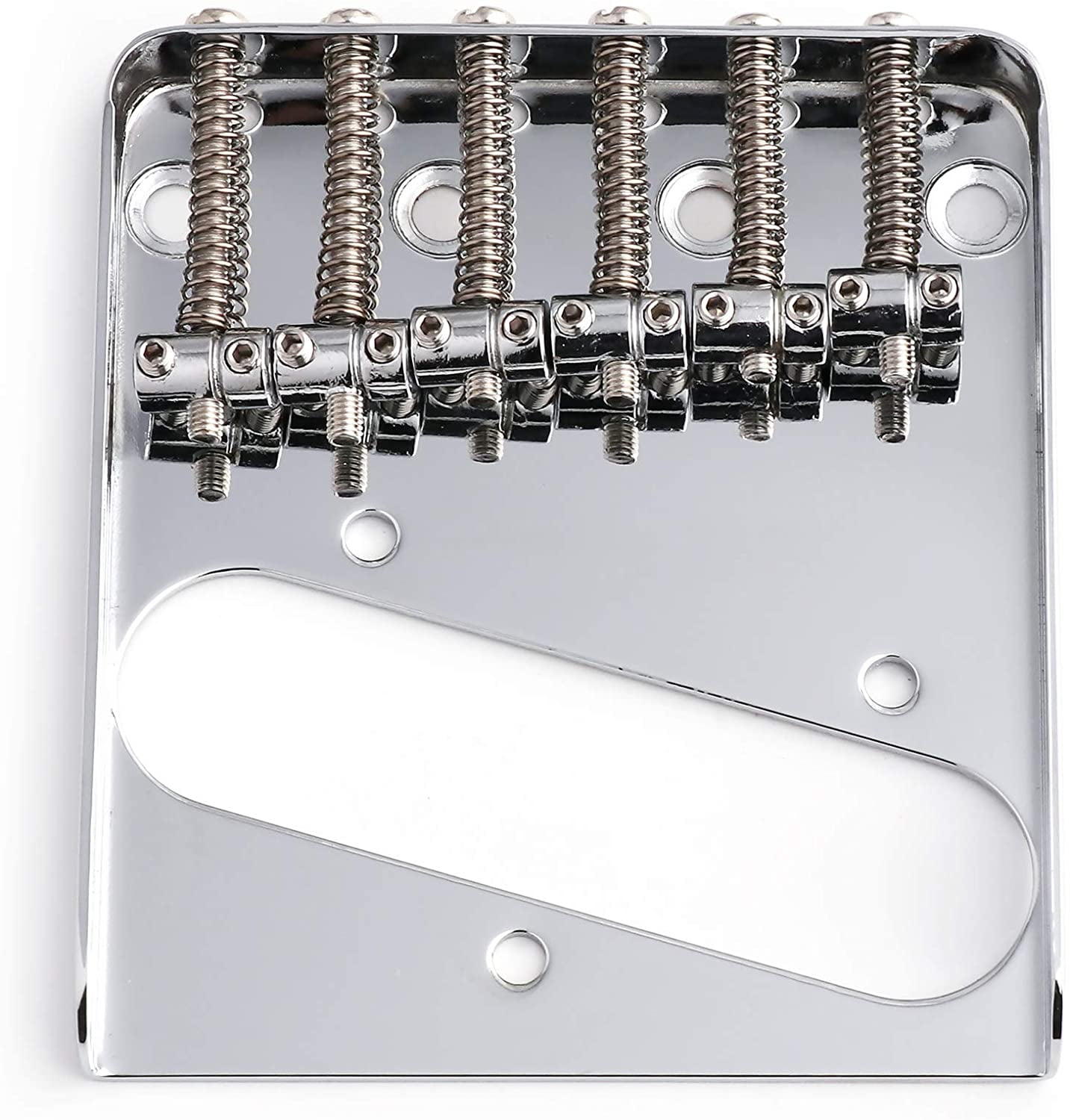 Metallor Vintage Guitar Bridge 6 Saddles String Through Body Bridge Compatible with Tele