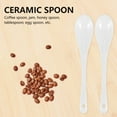 thumbnail image 3 of Set of 5 Ceramic Spoon Teaspoon Spoon Jam Honey,5* teaspoon,White, 3 of 8