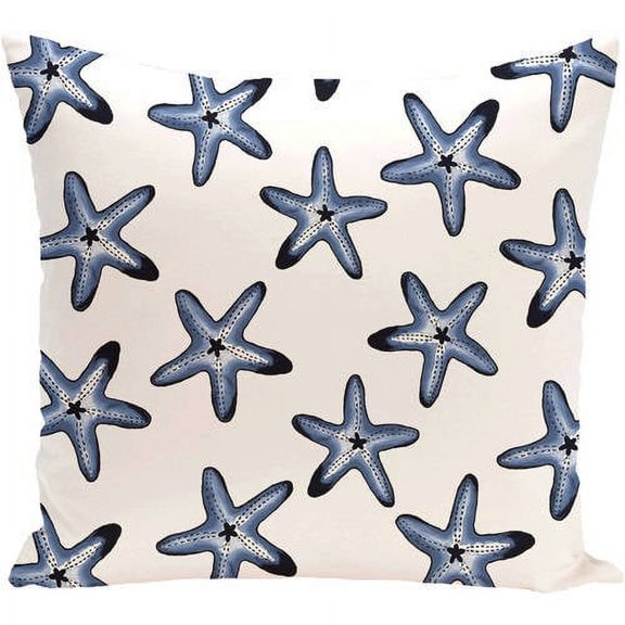 E by Design Beach Vacation Soft Starfish Decorative Pillow