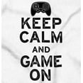 thumbnail image 2 of Vintage Keep Calm Video Game On Nerd Womens Slim Fit Graphic Tee Brisco Brands X, 2 of 5