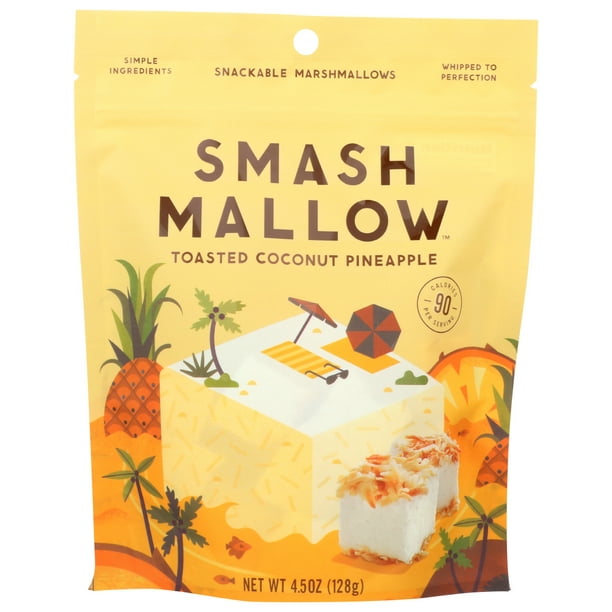 Smash Mallow Toasted Coconut Pineapple Marshmallow Bites, 4.5 Oz, Pack