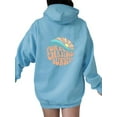 thumbnail image 2 of Fleece-lined Sunset Print Kangaroo Pocket Drawstring Hoodie, 2 of 9