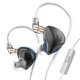 thumbnail image 2 of KZ Auriculares con cable de 3,5 mm Auriculares de música Auriculares portátiles para correr Auriculares para viajes Teléfono móvil Altavoz de 10 mm Auriculares de 2 pines Gris, Mic Speravity EL005355-06B, 2 of 2