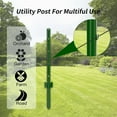 thumbnail image 7 of Baotree 7/5 ft metal fence posts, 5-piece fence, sturdy and durable, T-shaped posts, pointed base, no digging required, heavy-duty garden U-shaped posts, suitable for patios and farms (5FT), 7 of 7