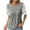Gray, variant on Fesfesfes Turtle Neck Body Suit Women's Fashion Solid T-shirt Lace Short Sleeves Blouse Round Neck Casual Tops Undershirts Short Sleeve Women 14(XXXL)
