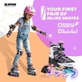 thumbnail image 2 of Patines en línea 2PM SPORTS Cytia Purple para niñas con ruedas iluminadas, 2 of 7