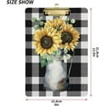 thumbnail image 2 of FMSHPON Yellow Sunflower Blackwhite Lattice Clipboard Hardboard Wood Nursing Clip Board and Pull for Standard A4 Letter 13x9 inches, 2 of 7