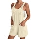 thumbnail image 1 of Lucakuins - Mono corto informal para mujer, color sólido, sin mangas, con cuello halter, ropa de verano Lucakuins moda, 1 of 5