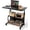 Black, variant on KLSMYHOKI Portable Rolling Desk on Wheels Adjustable Height Desks for Small Spaces, 32" Computer Desk Drafting Tables with Storage Shelves for Home Office ,Rustic