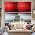 thumbnail image 2 of Red Black Strip Swag Curtain Valance for Windows, Gradient Geometric Window Treatments Short Swag Topper for Kitchen Windows Bathroom Bedroom, 36"x63", 2 of 8
