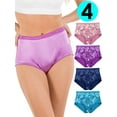thumbnail image 2 of Barbra Women's Panties Full Coverage Satin Brief Small to Plus Sizes Multi-Pack, 2 of 10