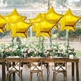 thumbnail image 4 of 50 globos de estrella dorada de 18, globos de estrella de helio, globos de pentagrama, globos de aluminio con estrella de helio para cumpleaños, día de San Valentín JM JM, 4 of 5
