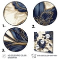 thumbnail image 3 of Designart "Blue Gold Peonies Celebration VII" Floral Peony Wall Art For Kitchen, 3 of 5