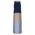 thumbnail image 3 of WILLBEST Maxi Vestidos de Mujer Vestido Largo Informal de Lino sin Mangas con Abertura y Degradado Teñido Anudado para Mujer Mediana, 3 of 3