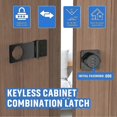 thumbnail image 2 of Home Cabinet Combination Hasp Lock, Cabinet Door Combination Lock, Door Security Sliding Door Lock (Black - 1 Pack), 2 of 5