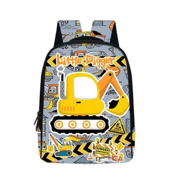 Excavadora excavadora con estampado de animales y dinosaurios para niños, mochilas escolares para bebés, bolsa para guardería, soporte para pañales qym unisex