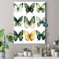 thumbnail image 4 of Qisvanset Framed Canvas Wall Art 12x16 Inch Sage Green Watercolor Butterfly Nursery Print Art, 4 of 5