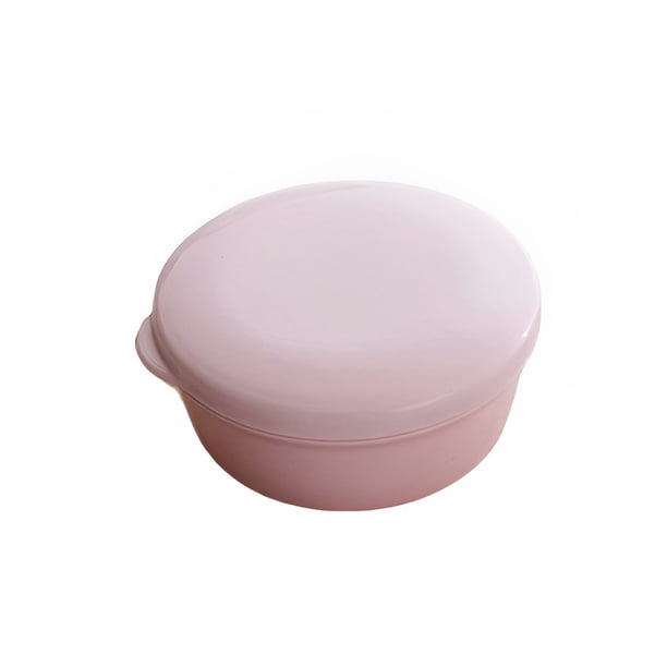 Injueey Caja de almacenamiento redonda para de esponja, para el hogar, Hotel, dormitorio, baño, limpieza de inodoro, soporte organizador de Juegos de accesorios de baño Rosa Injueey HA080560-06